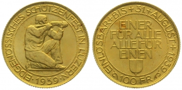 1939 Luzern - 100 Franken - Im Originaletui